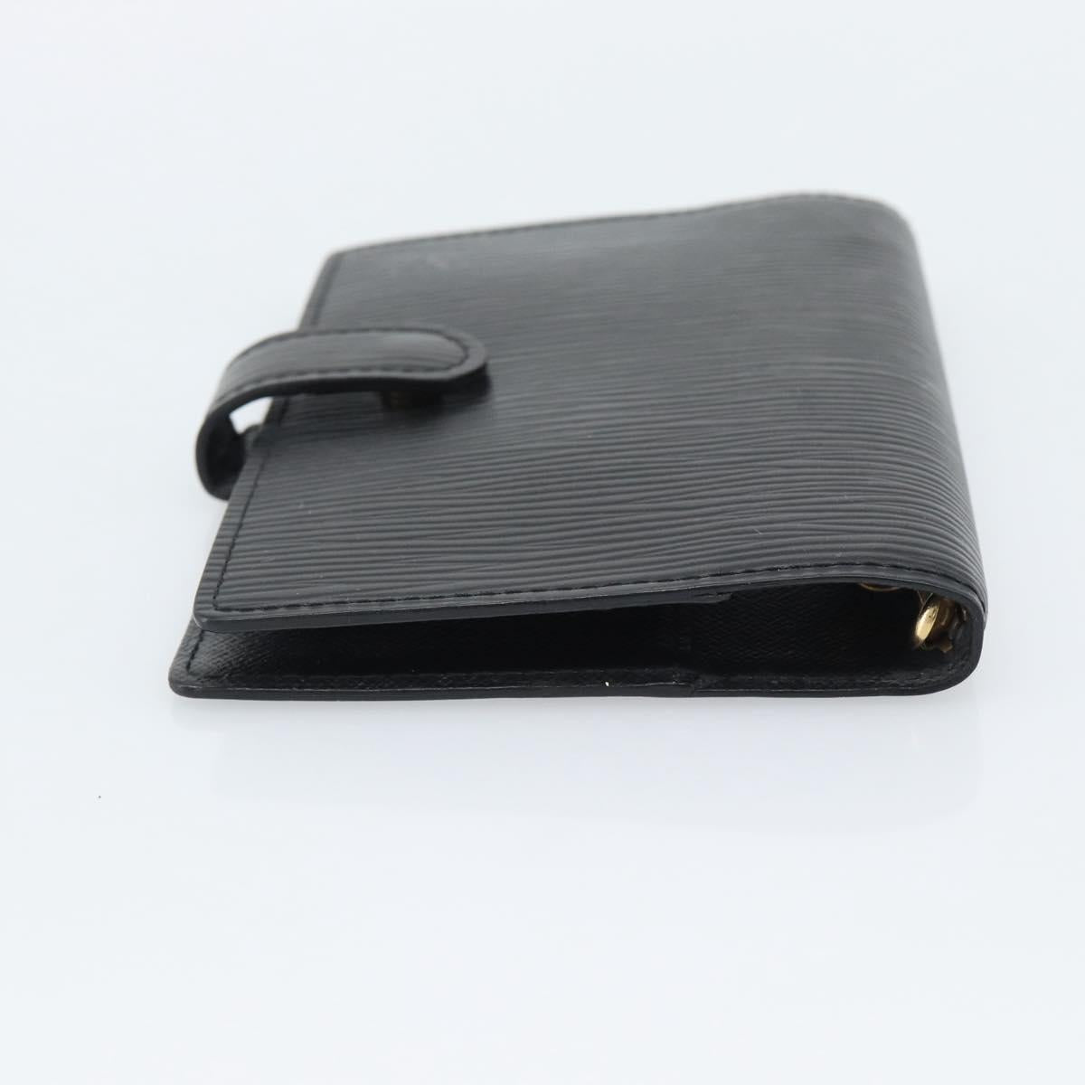 LOUIS VUITTON Epi Agenda PM Day Planner Cover Black R20052 LV Auth BA14236
