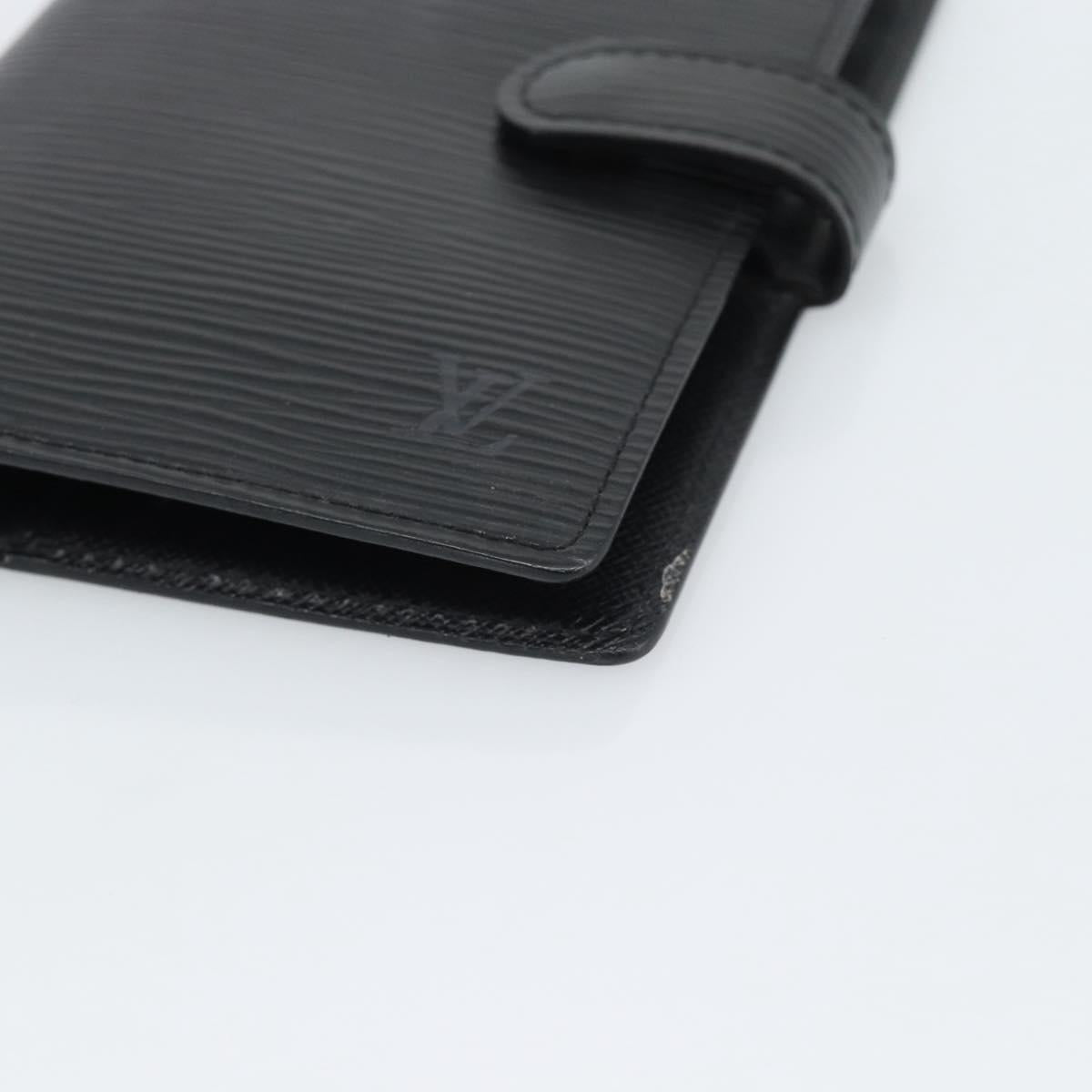 LOUIS VUITTON Epi Agenda PM Day Planner Cover Black R20052 LV Auth BA14236