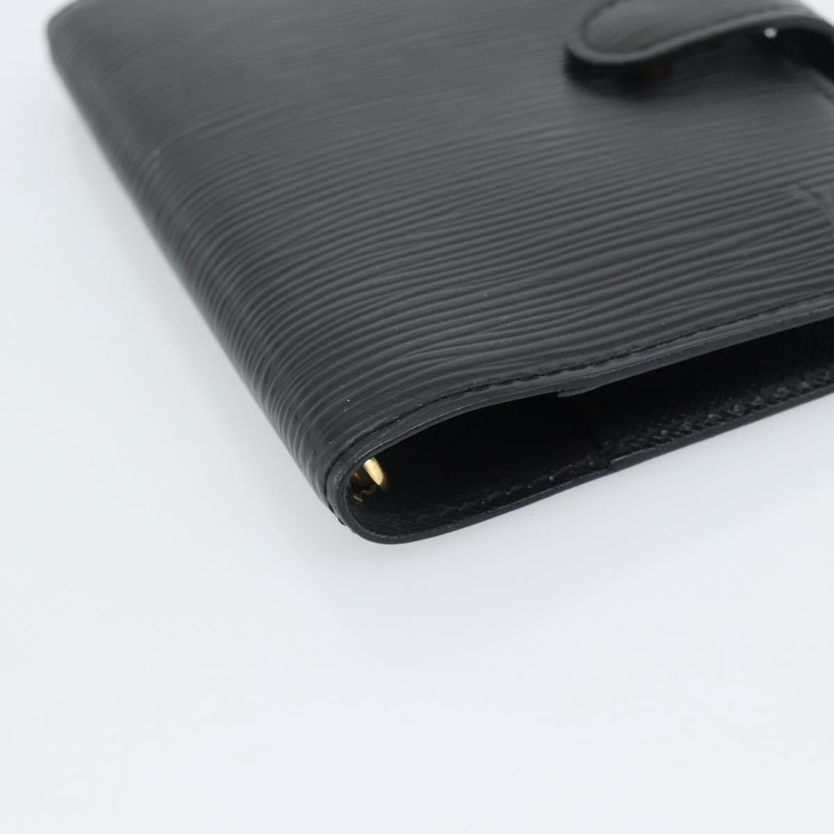 LOUIS VUITTON Epi Agenda PM Day Planner Cover Black R20052 LV Auth BA14236