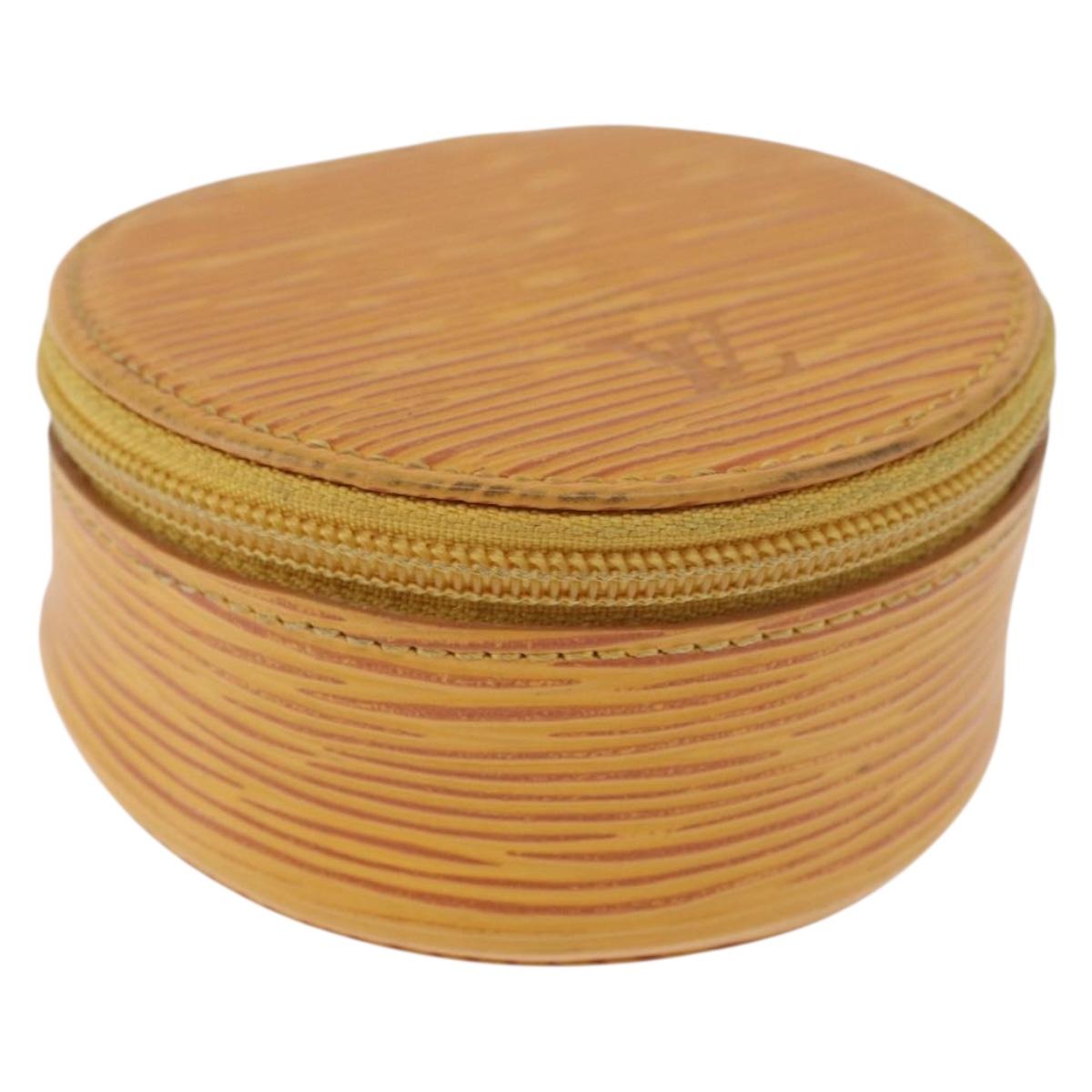 LOUIS VUITTON Epi Ecrin Bijou 8 Jewelry Box Yellow M48229 LV Auth BA14237