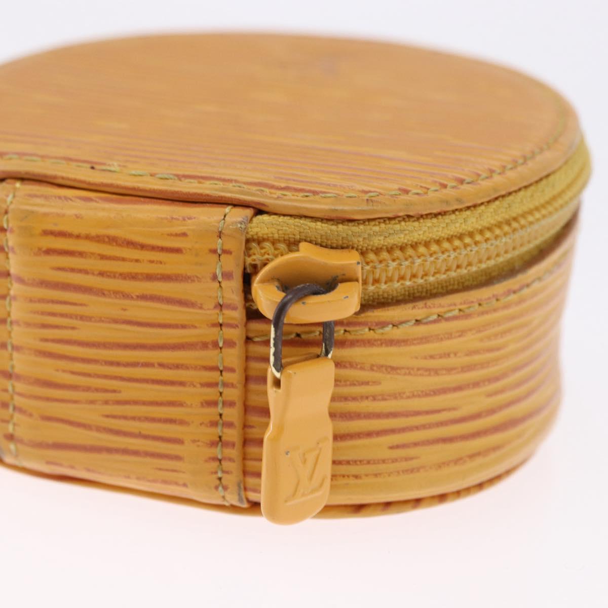 LOUIS VUITTON Epi Ecrin Bijou 8 Jewelry Box Yellow M48229 LV Auth BA14237