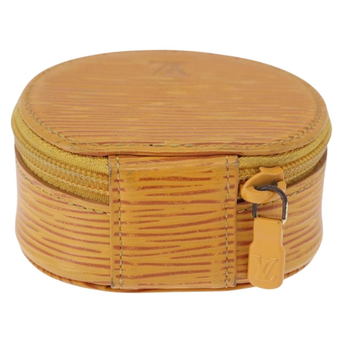 LOUIS VUITTON Epi Ecrin Bijou 8 Jewelry Box Yellow M48229 LV Auth BA14237