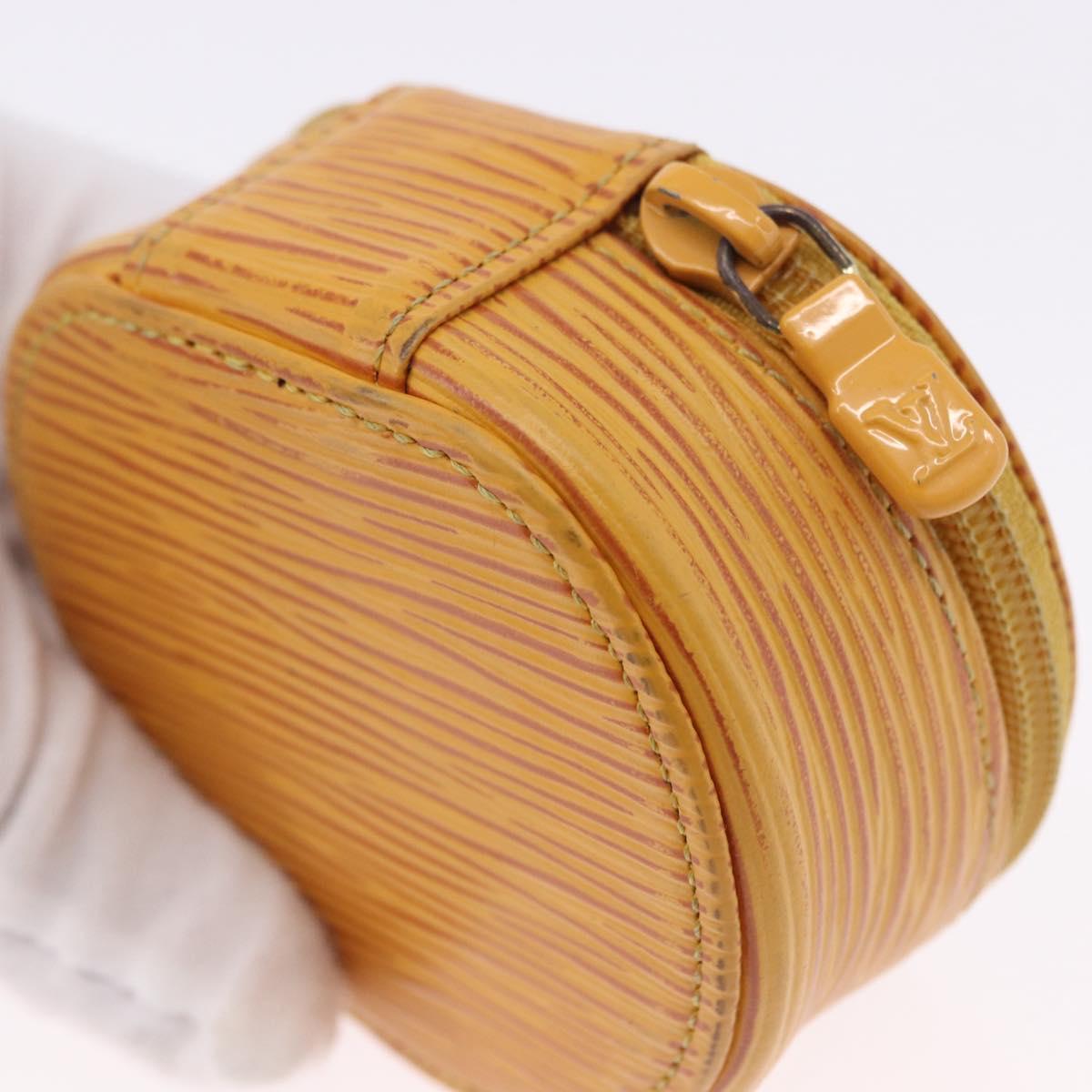 LOUIS VUITTON Epi Ecrin Bijou 8 Jewelry Box Yellow M48229 LV Auth BA14237