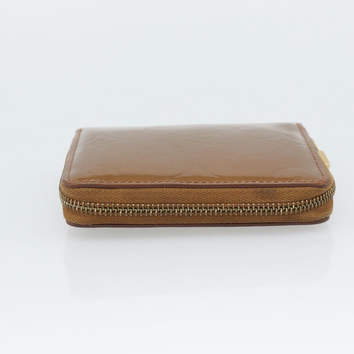 LOUIS VUITTON Monogram Vernis Bloom Wallet Bronze M91152 LV Auth BA14238