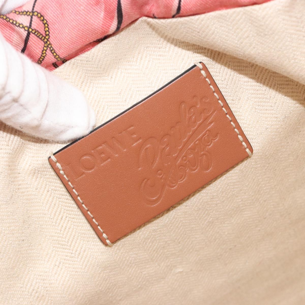 LOEWE Purse Hand Bag Canvas Pink Auth BA14239A