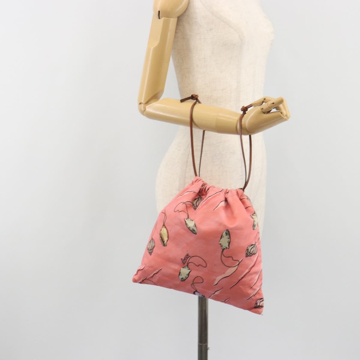 LOEWE Purse Hand Bag Canvas Pink Auth BA14239A