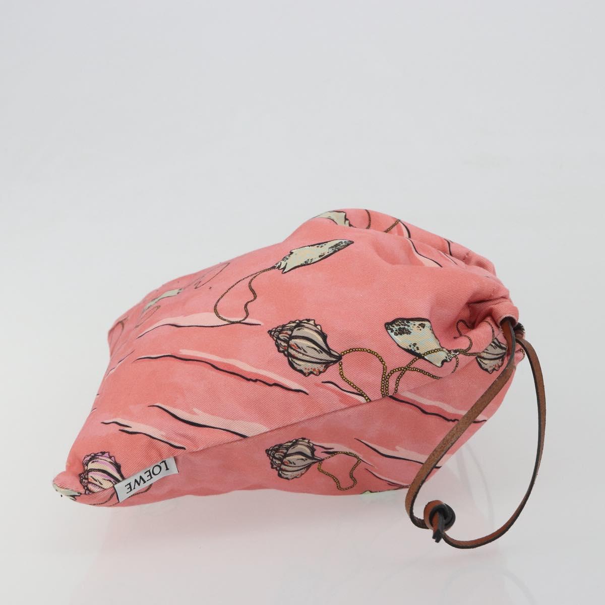 LOEWE Purse Hand Bag Canvas Pink Auth BA14239A