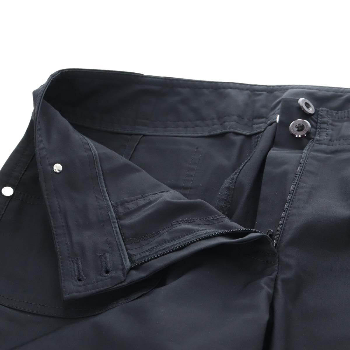CHANEL Pants Rayon Black CC Auth BA14244V