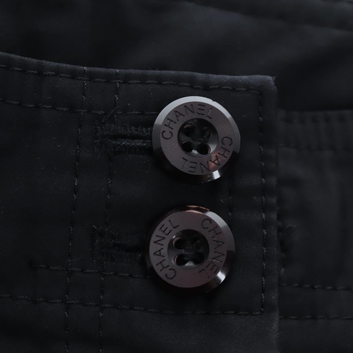 CHANEL Pants Rayon Black CC Auth BA14244V