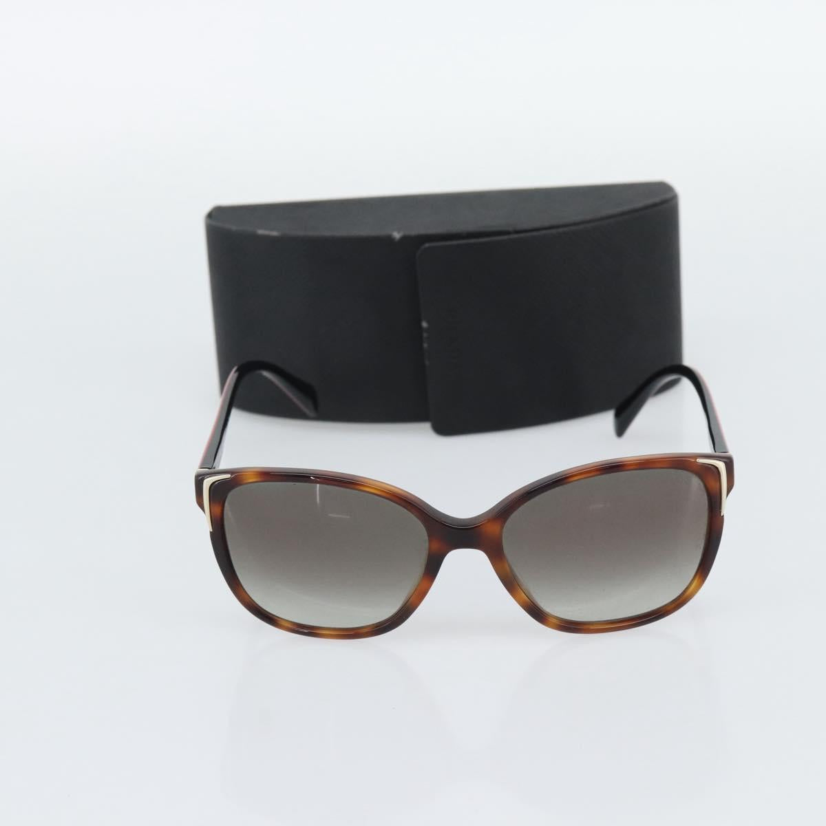PRADA Tortoise Pattern Sunglasses Plastic Red Gold Auth BA14249