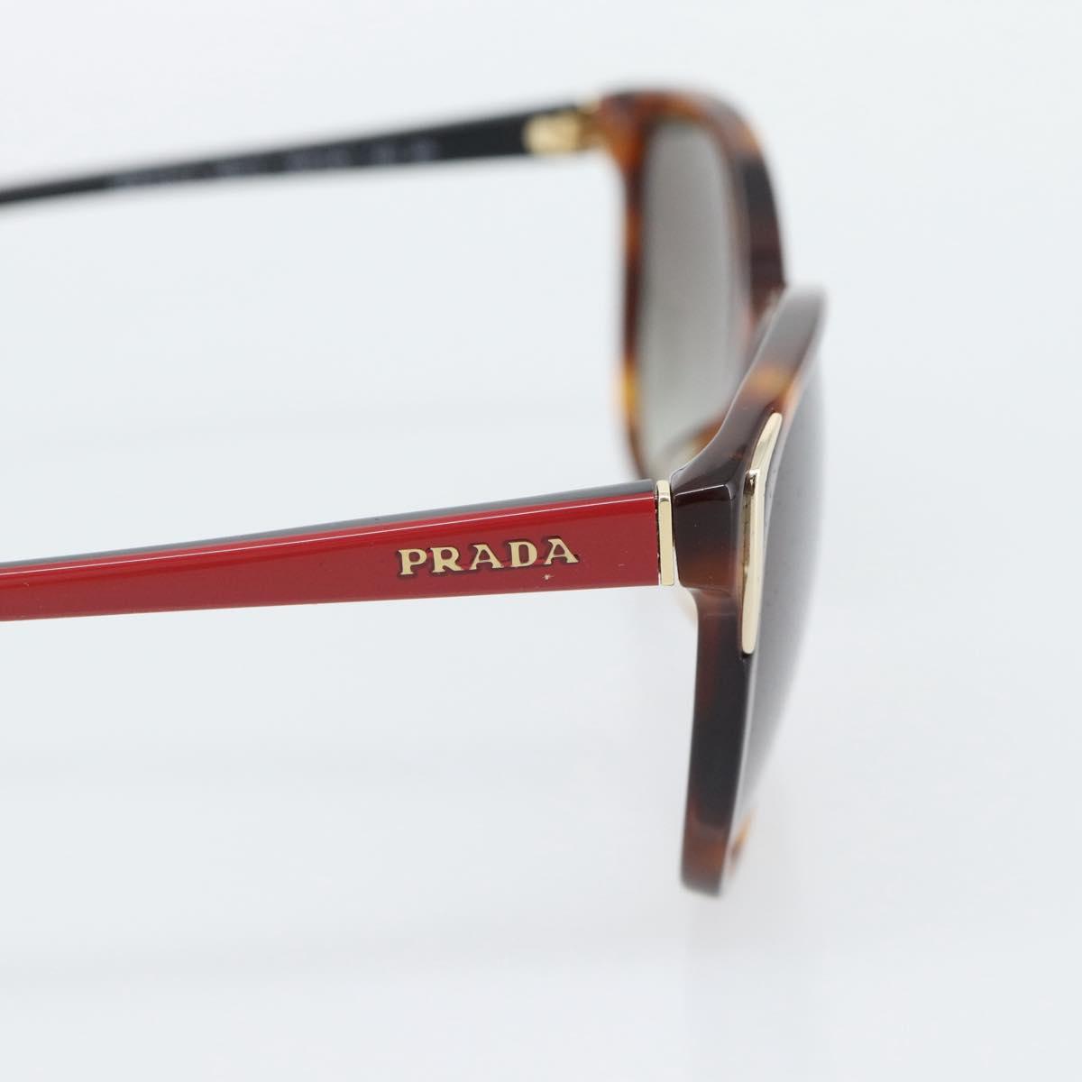 PRADA Tortoise Pattern Sunglasses Plastic Red Gold Auth BA14249