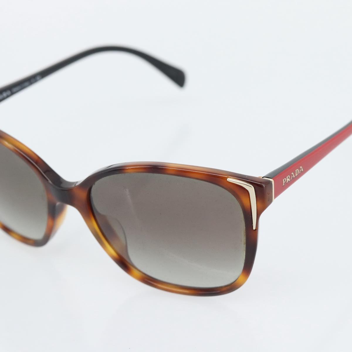 PRADA Tortoise Pattern Sunglasses Plastic Red Gold Auth BA14249