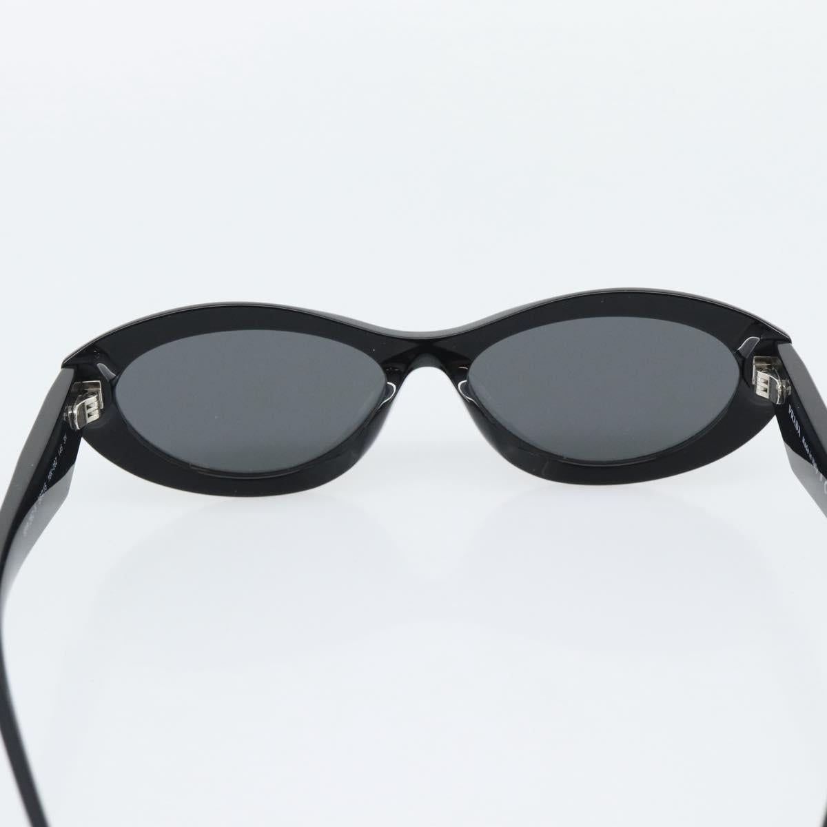 PRADA Sunglasses Plastic Black Silver Auth BA14250V