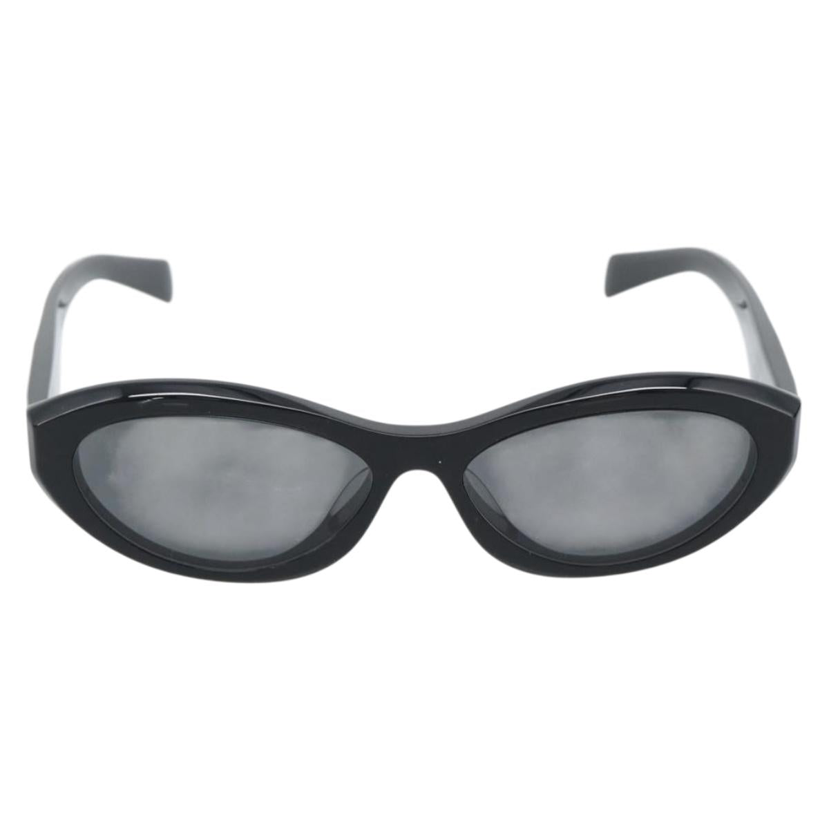 PRADA Sunglasses Plastic Black Silver Auth BA14250V