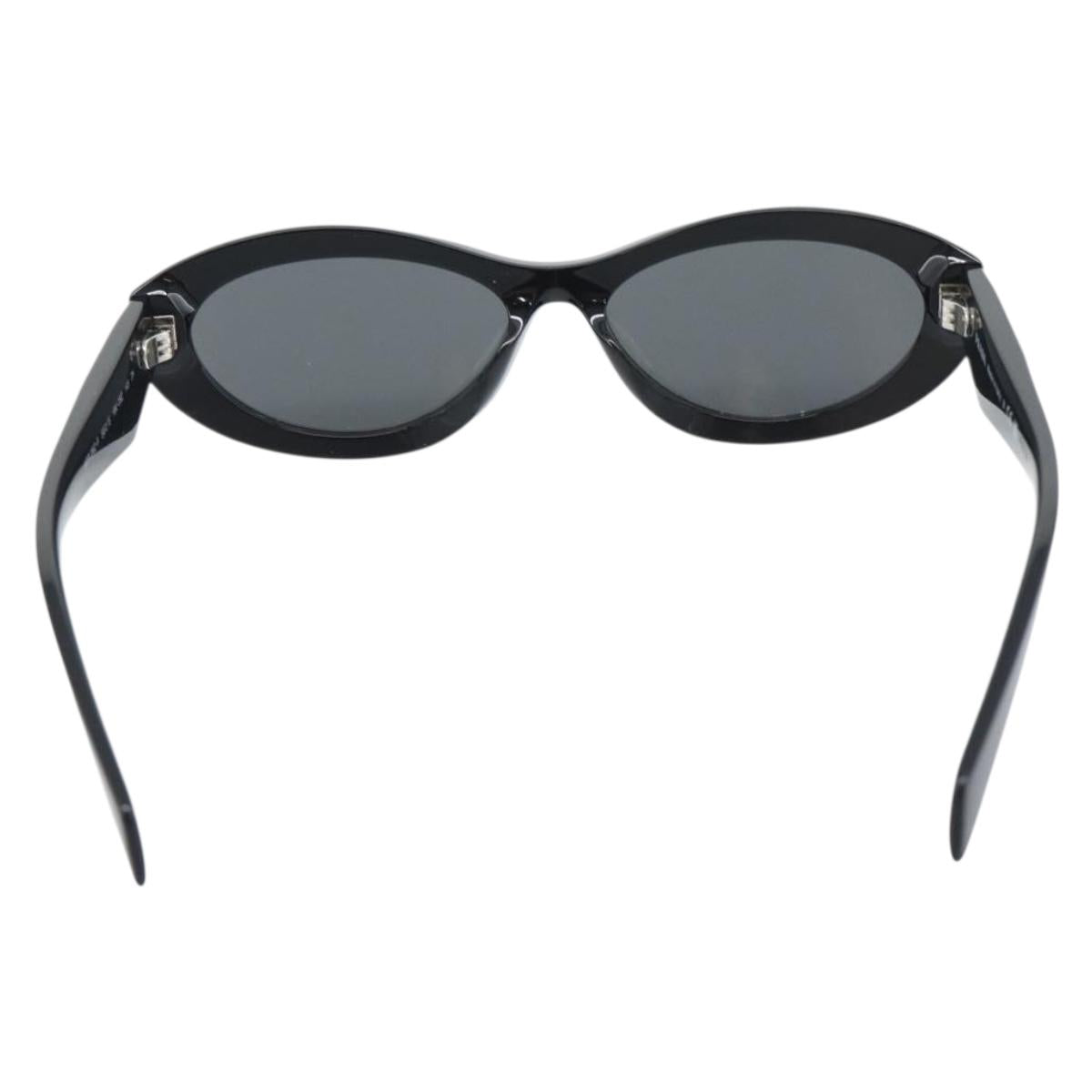 PRADA Sunglasses Plastic Black Silver Auth BA14250V
