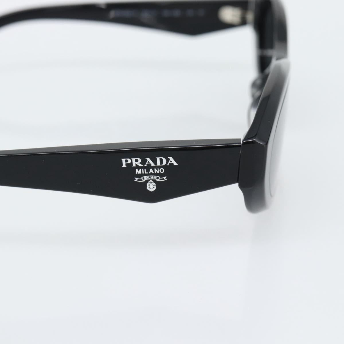 PRADA Sunglasses Plastic Black Silver Auth BA14250V