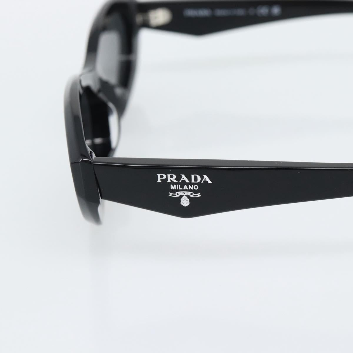 PRADA Sunglasses Plastic Black Silver Auth BA14250V