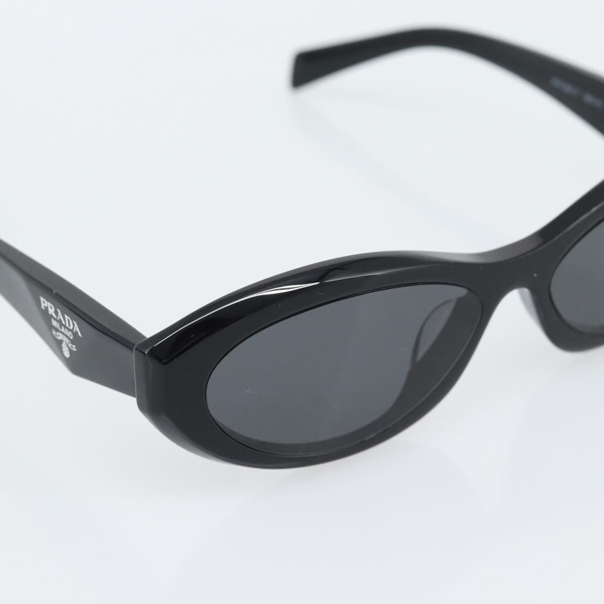 PRADA Sunglasses Plastic Black Silver Auth BA14250V