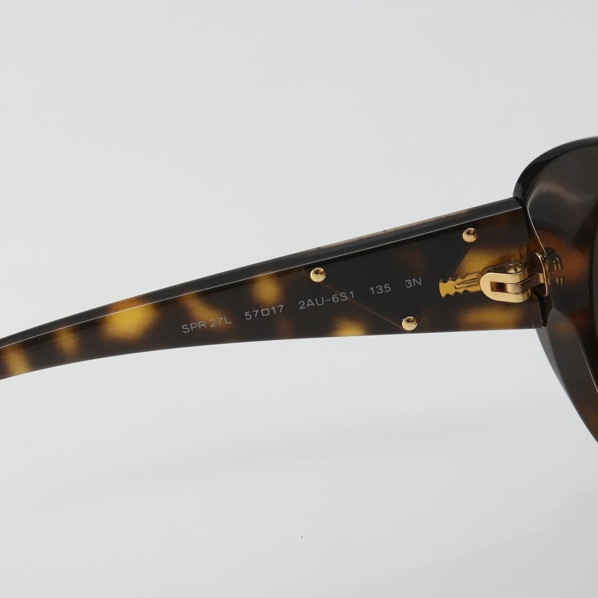 PRADA Tortoise Pattern Sunglasses Plastic Brown Gold Auth BA14251V
