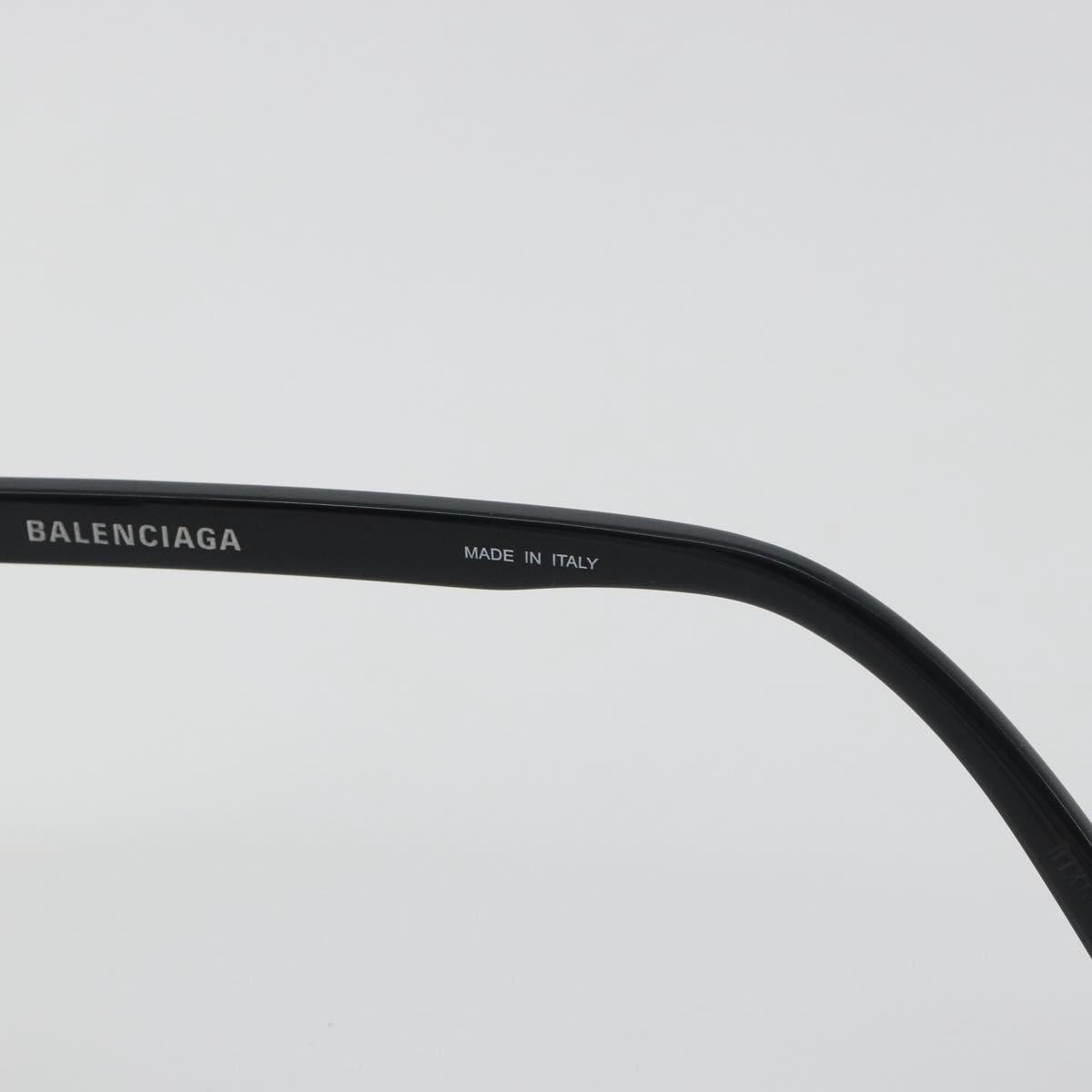BALENCIAGA Sunglasses Plastic Black Silver Auth BA14252