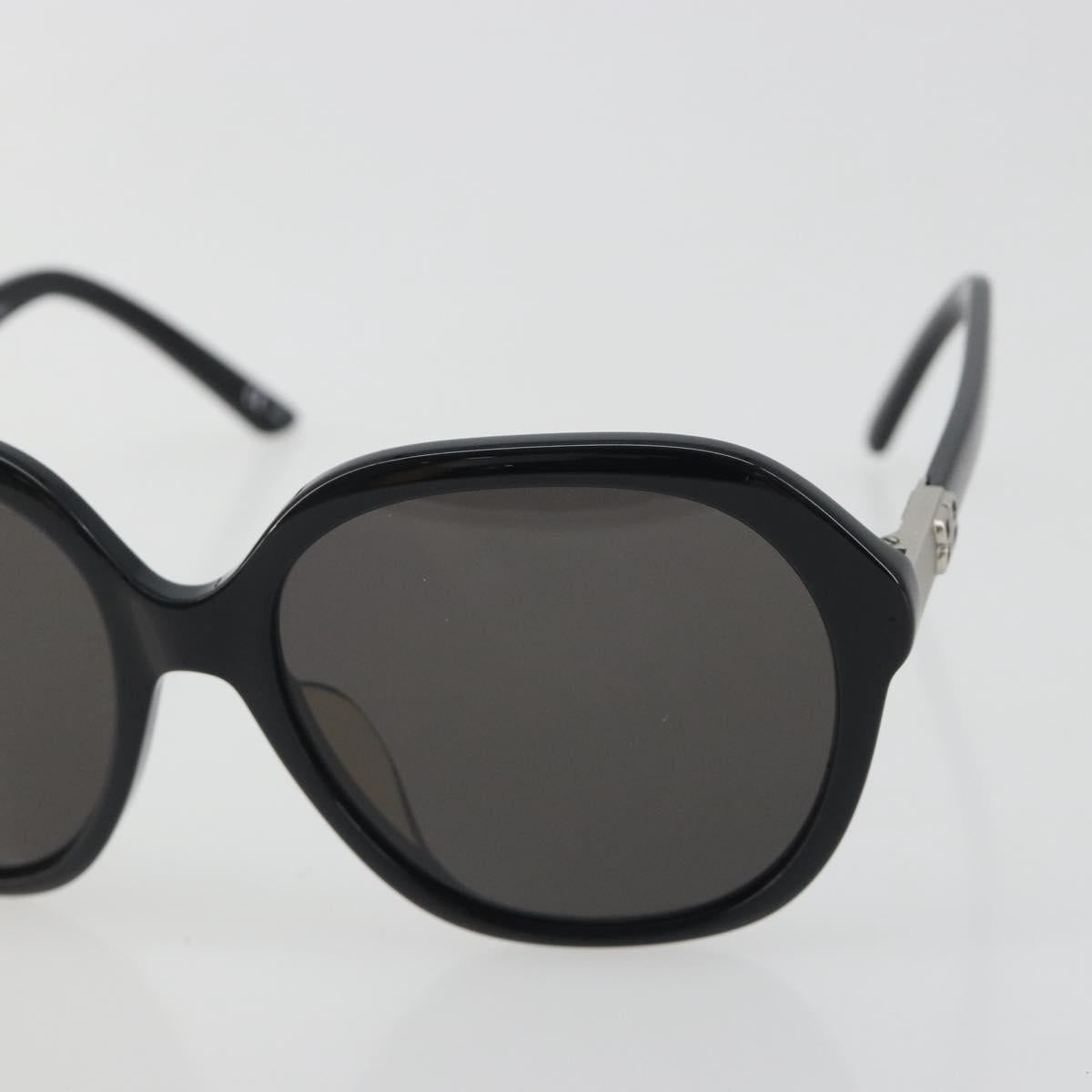 BALENCIAGA Sunglasses Plastic Black Silver Auth BA14252
