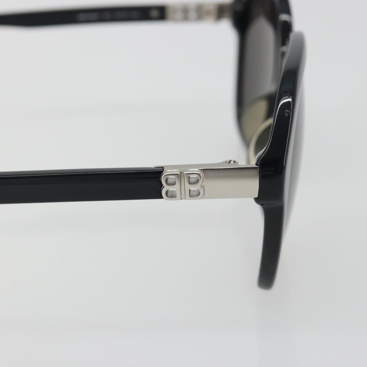 BALENCIAGA Sunglasses Plastic Black Silver Auth BA14252