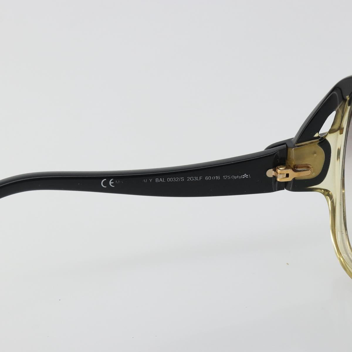 BALENCIAGA Sunglasses Plastic Black Gold Auth BA14253A