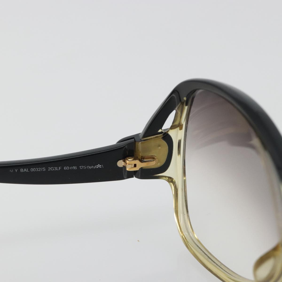 BALENCIAGA Sunglasses Plastic Black Gold Auth BA14253A