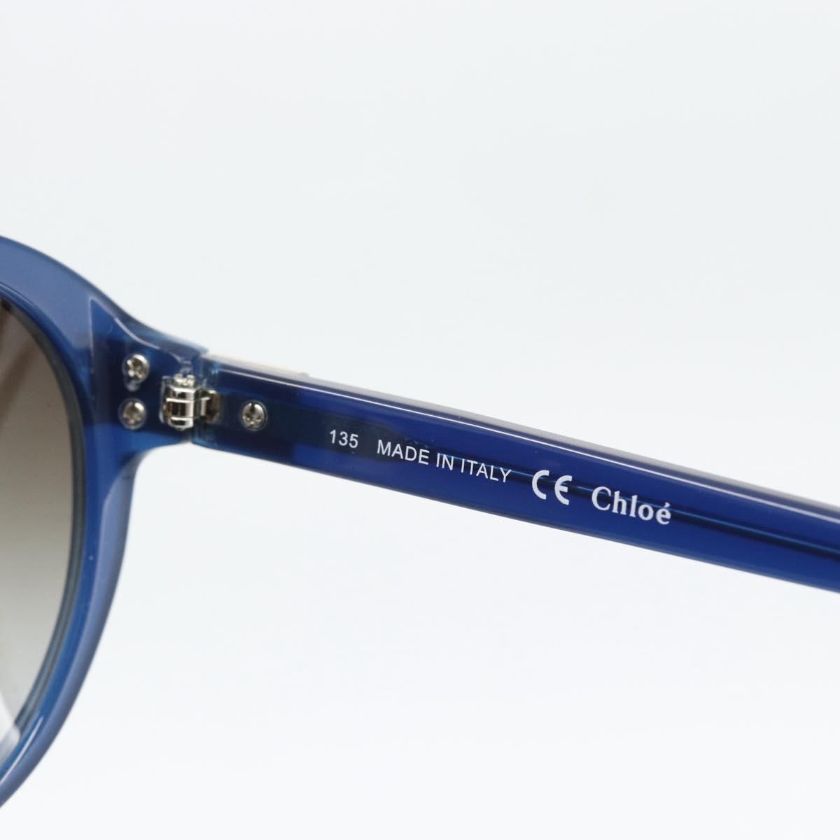 Chloe Sunglasses Plastic Blue Silver Auth BA14255