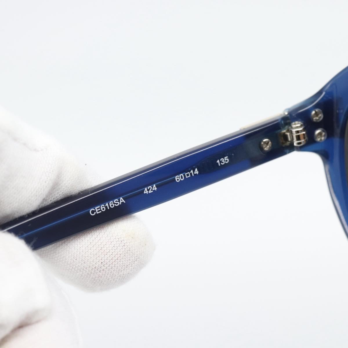 Chloe Sunglasses Plastic Blue Silver Auth BA14255