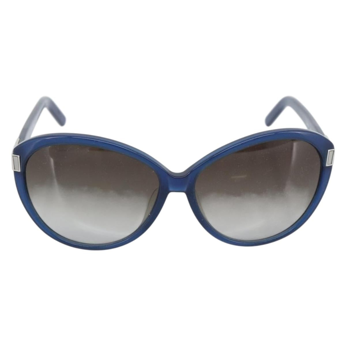 Chloe Sunglasses Plastic Blue Silver Auth BA14255