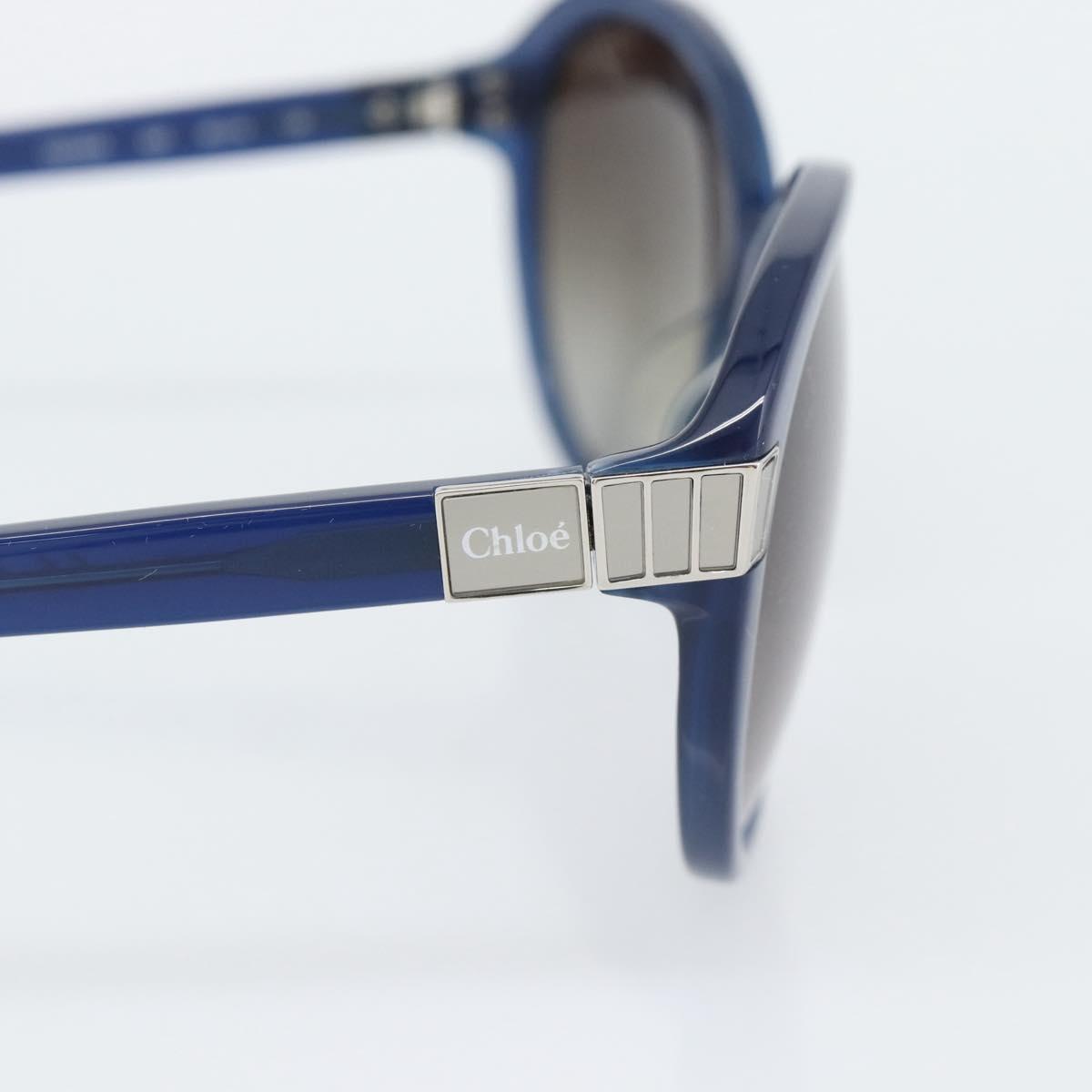 Chloe Sunglasses Plastic Blue Silver Auth BA14255
