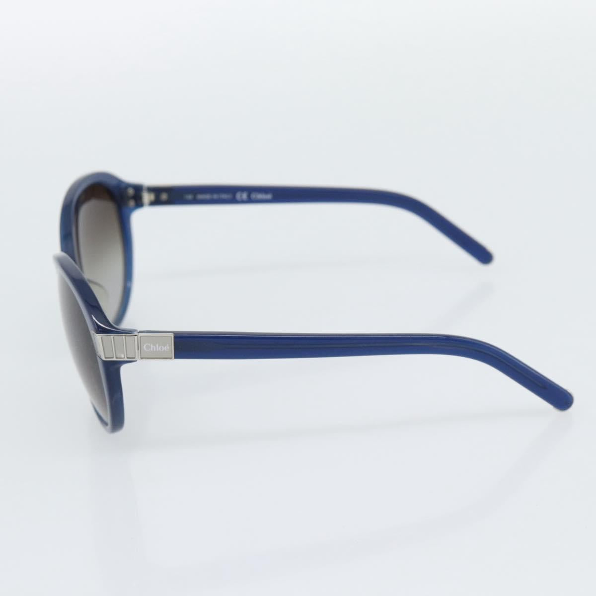 Chloe Sunglasses Plastic Blue Silver Auth BA14255