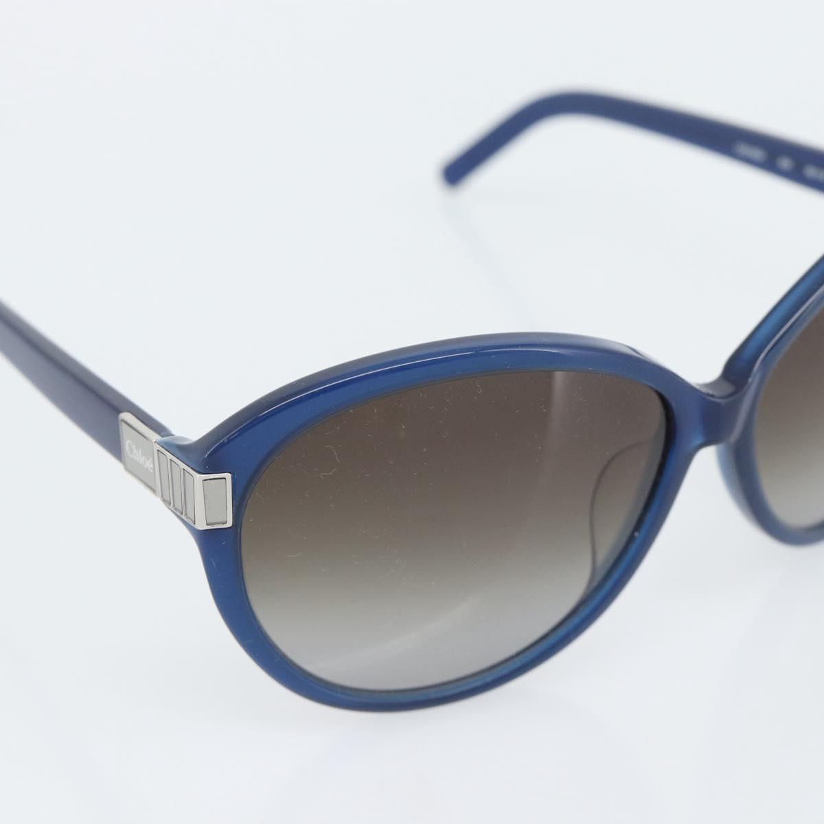Chloe Sunglasses Plastic Blue Silver Auth BA14255