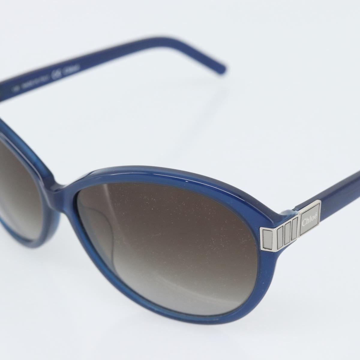 Chloe Sunglasses Plastic Blue Silver Auth BA14255