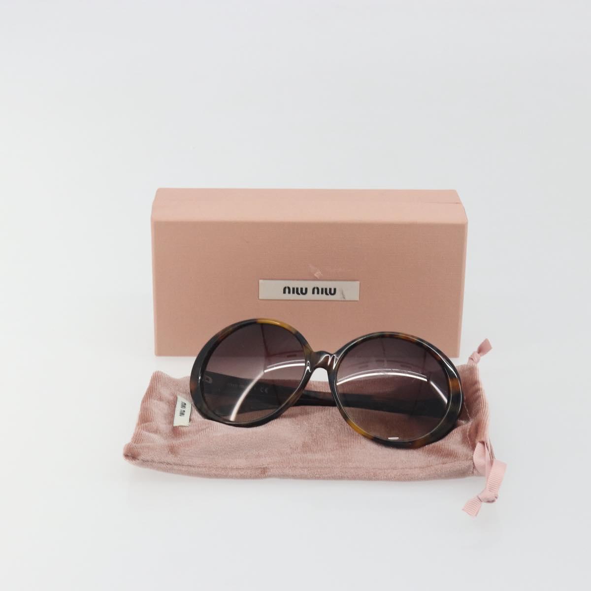 Miu Miu Tortoise Pattern Sunglasses Plastic Brown Auth BA14256