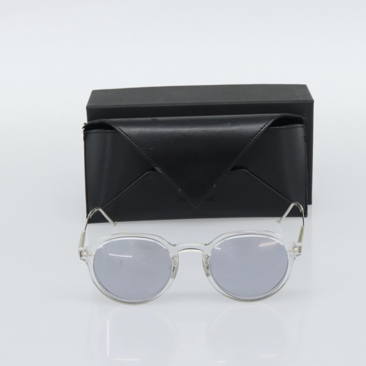 Christian Dior Sunglasses Plastic Clear Silver Auth BA14260