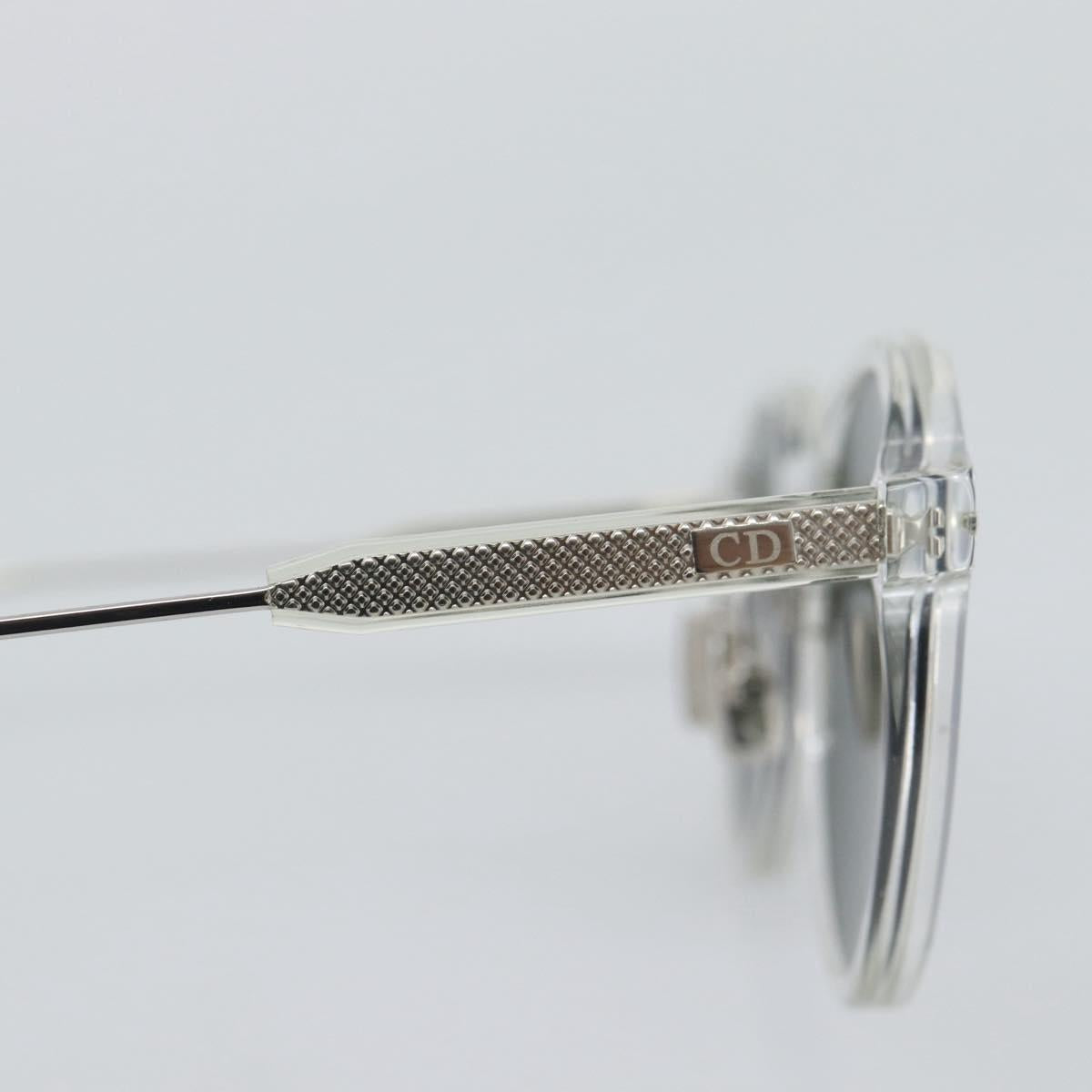 Christian Dior Sunglasses Plastic Clear Silver Auth BA14260