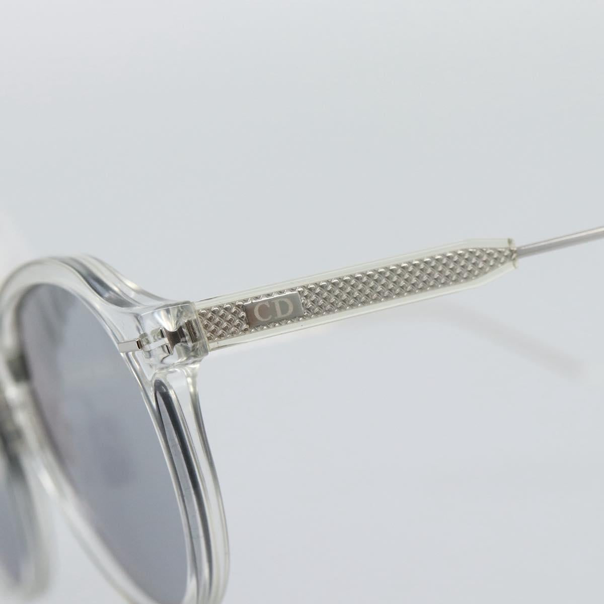 Christian Dior Sunglasses Plastic Clear Silver Auth BA14260