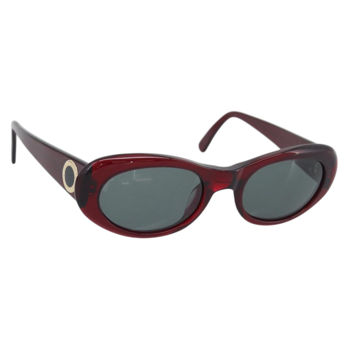 BVLGARI Sunglasses Plastic Red Gold Auth BA14261