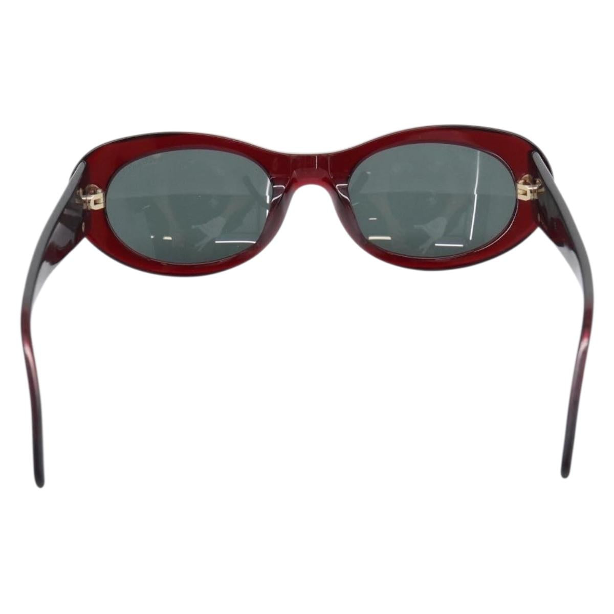 BVLGARI Sunglasses Plastic Red Gold Auth BA14261