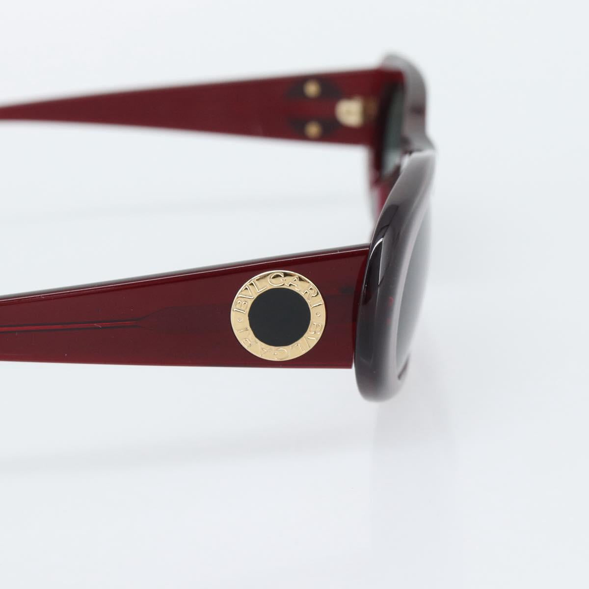 BVLGARI Sunglasses Plastic Red Gold Auth BA14261