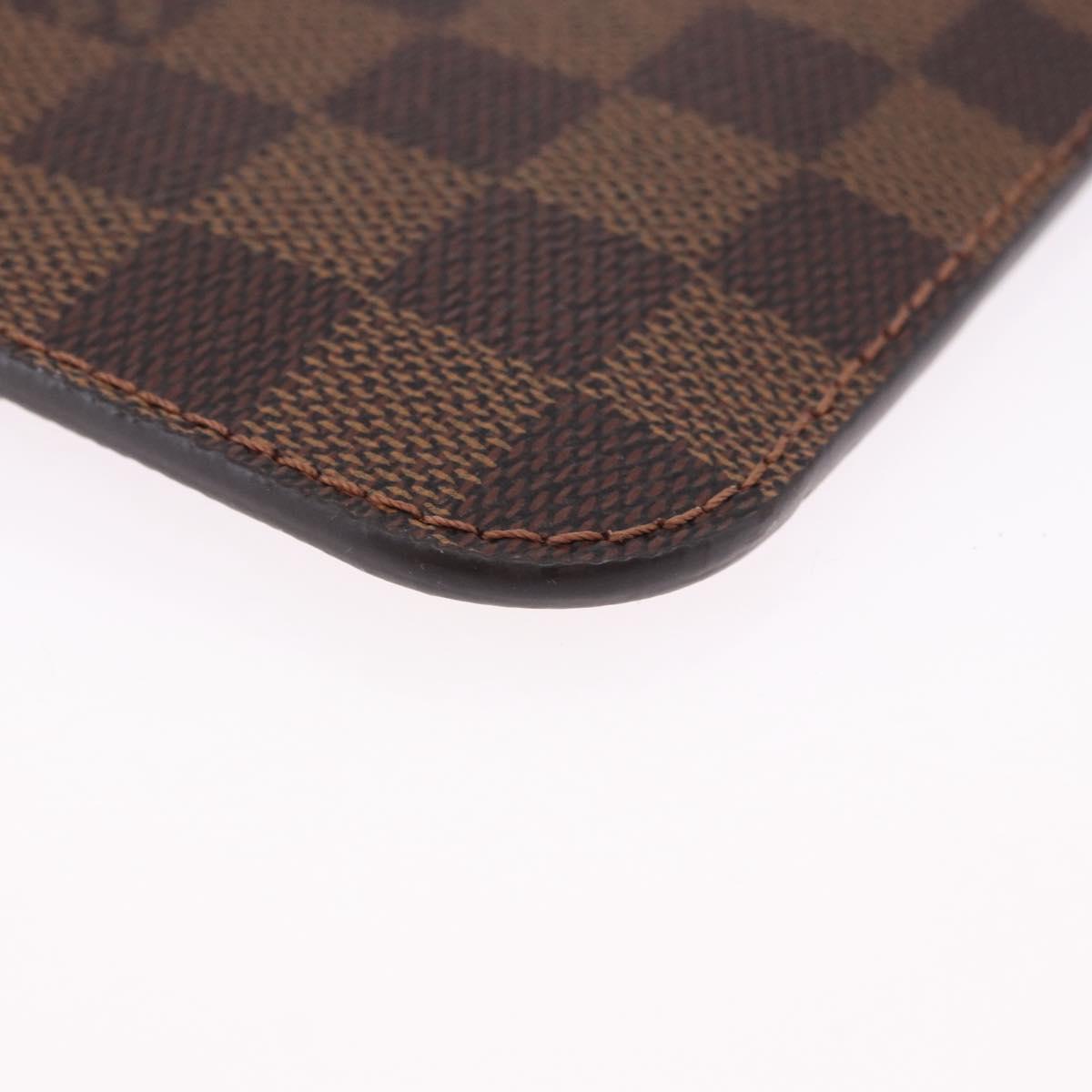 LOUIS VUITTON Damier Ebene Neverfull MM Pouch LV Auth BA14263V