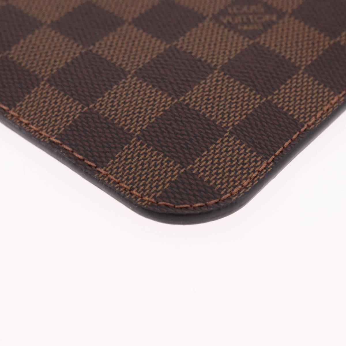 LOUIS VUITTON Damier Ebene Neverfull MM Pouch LV Auth BA14263V