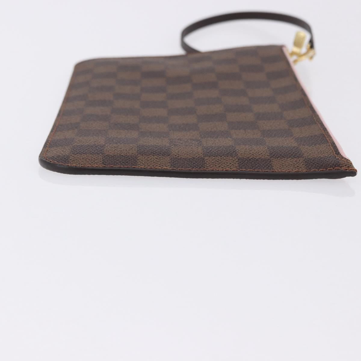 LOUIS VUITTON Damier Ebene Neverfull MM Pouch LV Auth BA14263V