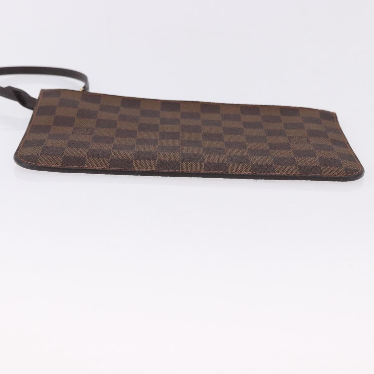 LOUIS VUITTON Damier Ebene Neverfull MM Pouch LV Auth BA14263V