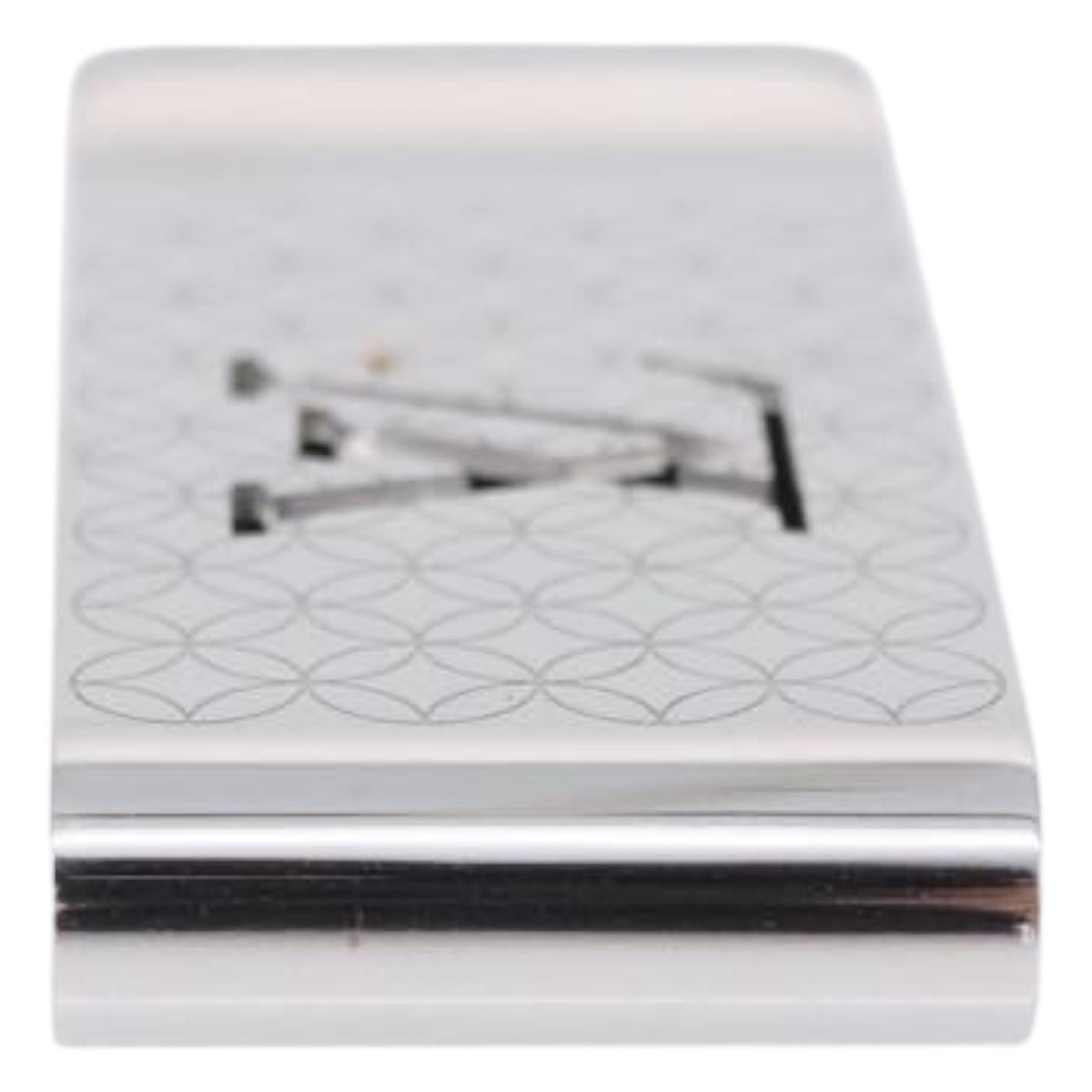 LOUIS VUITTON Steel Bill Clip Champs Elysees Clip Silver M65041 LV Auth BA14265M