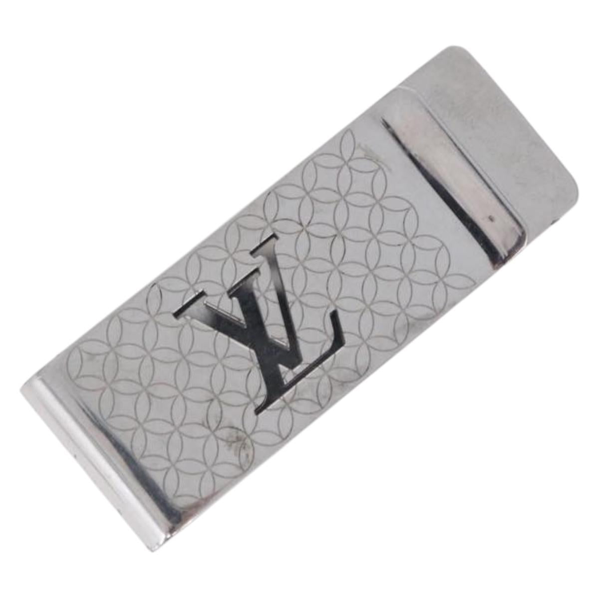 LOUIS VUITTON Steel Bill Clip Champs Elysees Clip Silver M65041 LV Auth BA14266