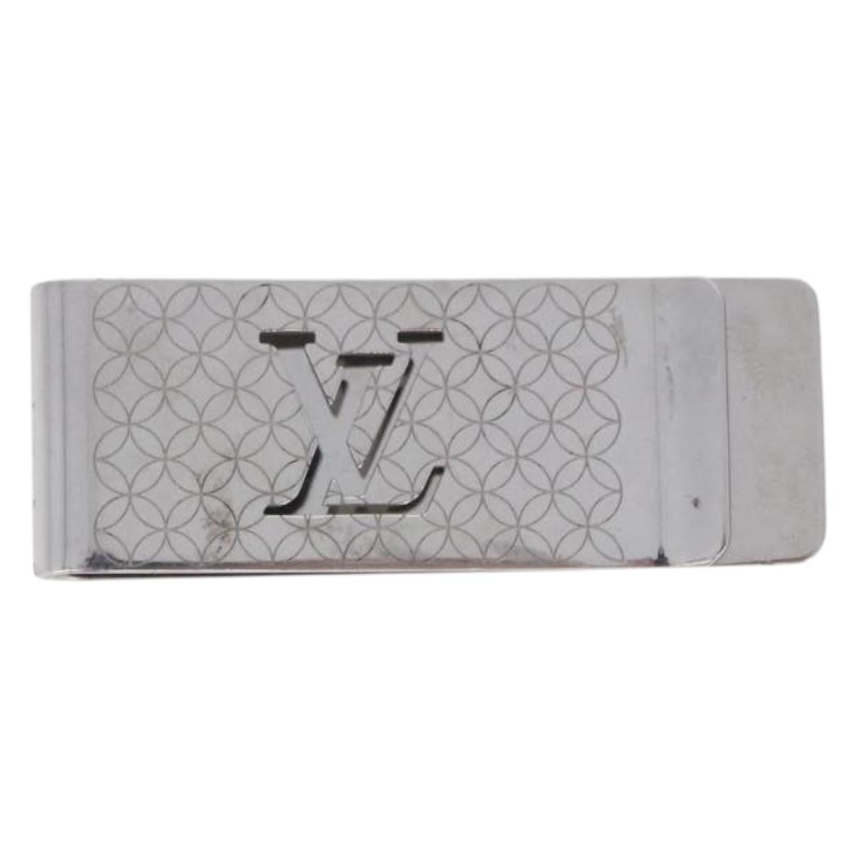 LOUIS VUITTON Steel Bill Clip Champs Elysees Clip Silver M65041 LV Auth BA14266