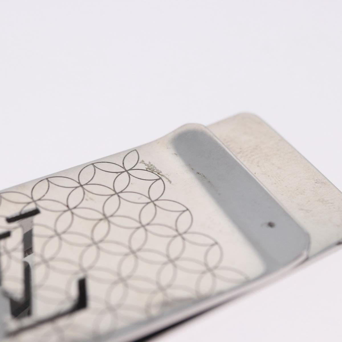 LOUIS VUITTON Steel Bill Clip Champs Elysees Clip Silver M65041 LV Auth BA14266